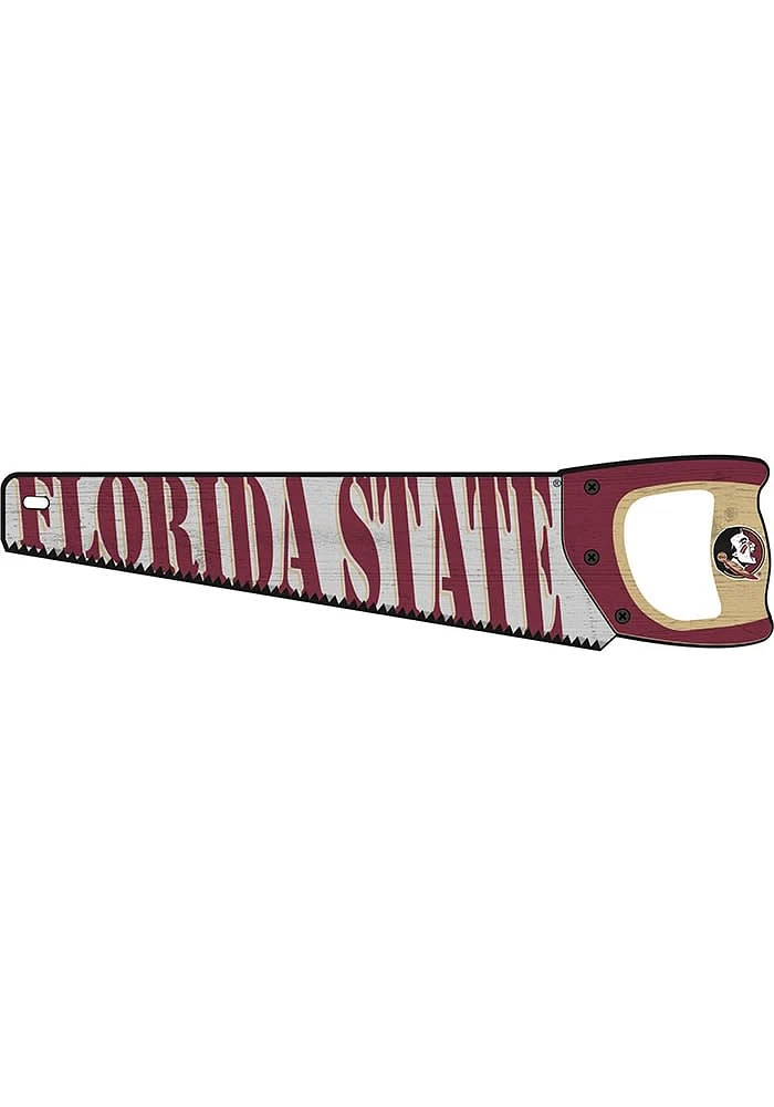 Florida State Seminoles Wood Handsaw Sign - Maroon