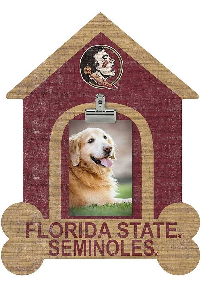 Florida State Seminoles Dog Bone House Clip Picture Frame - Maroon