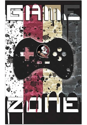 Florida State Seminoles Grunge Game Zone Sign - Maroon