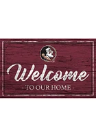 Florida State Seminoles Team Welcome 11x19 Sign - Maroon