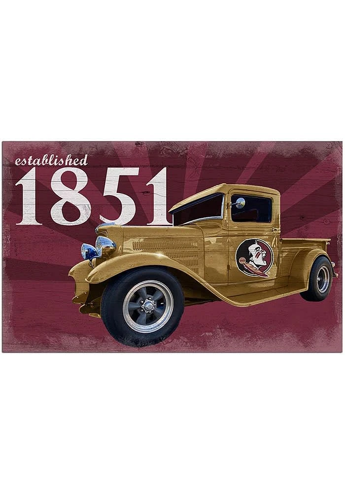 Florida State Seminoles Established Truck Sign - Maroon