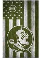 Florida State Seminoles 11x19 OHT Military Flag Sign - Maroon