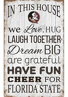 Florida State Seminoles In This House 11x19 Sign - Maroon