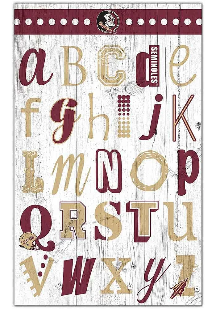 Florida State Seminoles Alphabet Sign - Maroon