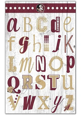 Florida State Seminoles Alphabet Sign - Maroon