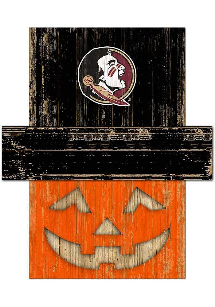Florida State Seminoles Pumpkin Head Sign - Maroon