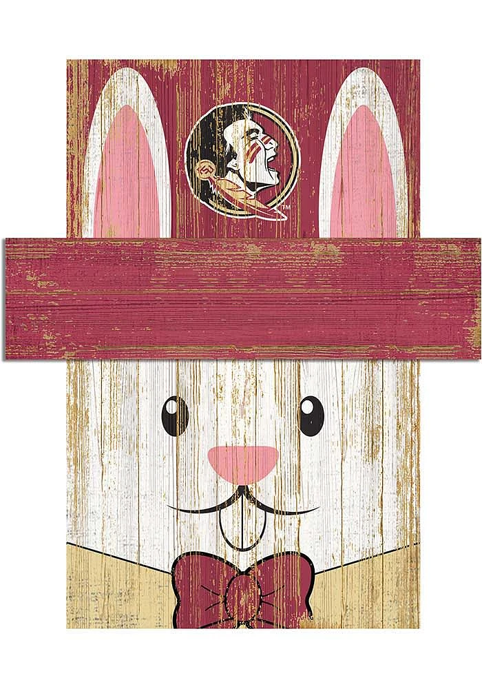 Florida State Seminoles Easter Bunny Head Sign - Maroon