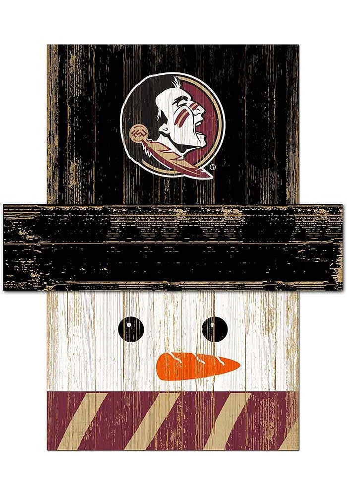Florida State Seminoles Snowman Head Sign - Maroon
