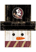 Florida State Seminoles Snowman Head Sign - Maroon