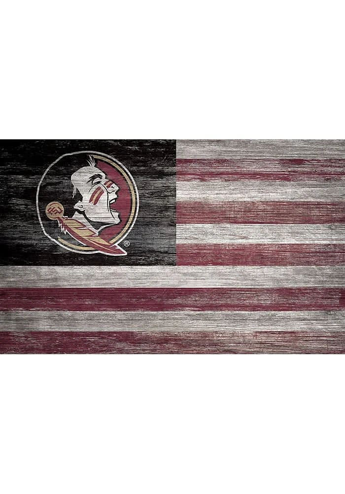 Florida State Seminoles Distressed Flag Picture Frame - Maroon