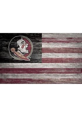Florida State Seminoles Distressed Flag Picture Frame - Maroon