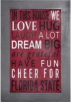 Florida State Seminoles In This House Picture Frame - Maroon