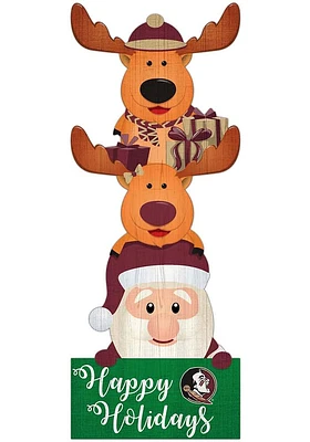 Florida State Seminoles 31 Inch Santa Stack Leaner Sign - Maroon