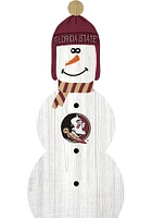 Florida State Seminoles Snowman Leaner Sign - Maroon