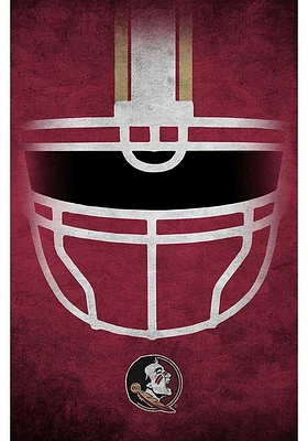 Florida State Seminoles Ghost Helmet 17x26 Sign - Maroon