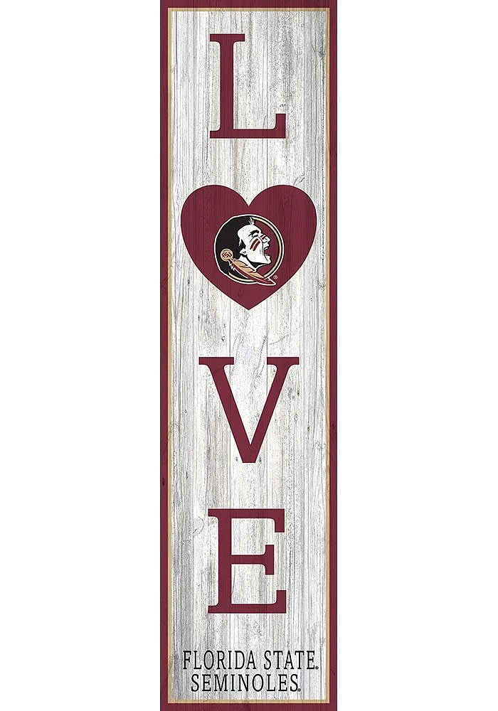 Florida State Seminoles 48 Inch Love Leaner Sign - Maroon