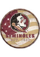Florida State Seminoles Flag 24 Inch Barrel Top Sign - Maroon