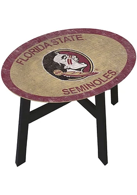Florida State Seminoles Distressed Side Maroon End Table