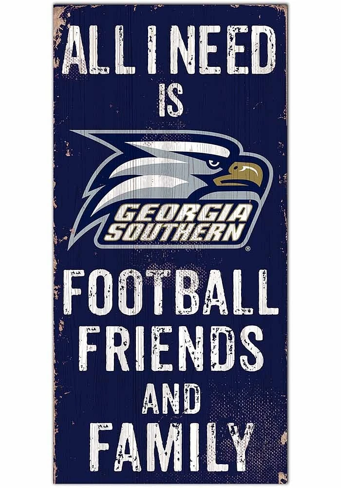 Georgia Southern Eagles Football Friends and Family Sign - Blue