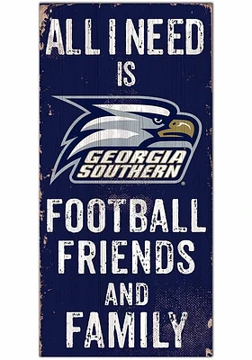 Georgia Southern Eagles Football Friends and Family Sign - Blue