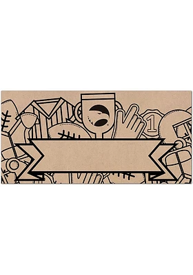 Georgia Southern Eagles Banner Coloring Sign - Blue