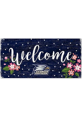 Georgia Southern Eagles Welcome Floral Sign - Blue