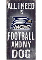 Georgia Southern Eagles Football and My Dog Sign - Blue