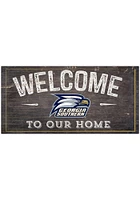 Georgia Southern Eagles Welcome Distressed Sign - Blue