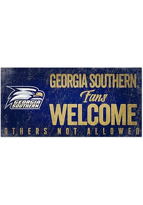 Georgia Southern Eagles Fans Welcome 6x12 Sign - Blue