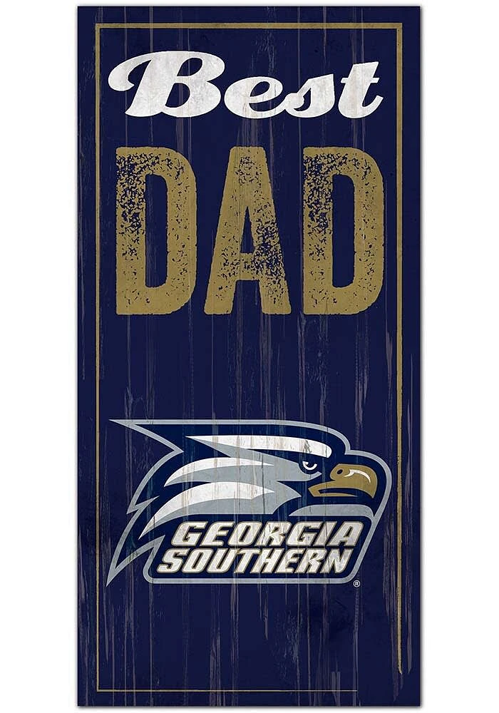 Georgia Southern Eagles Best Dad Sign - Blue