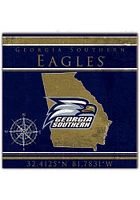 Georgia Southern Eagles Coordinates Sign - Blue