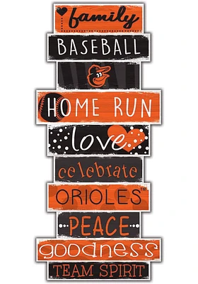 Baltimore Orioles Celebrations Stack 24 Inch Sign - Orange