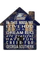 Georgia Southern Eagles 12 inch House Sign - Blue