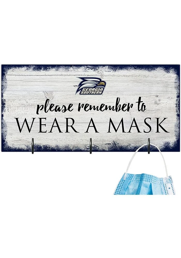Georgia Southern Eagles Please Wear Your Mask Sign - Blue