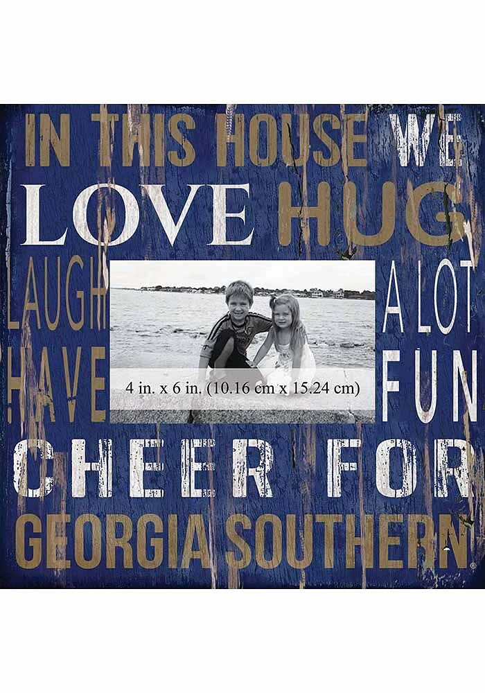 Georgia Southern Eagles In This House 10x10 Picture Frame - Blue