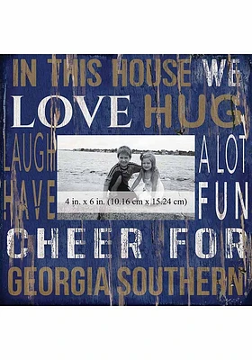 Georgia Southern Eagles In This House 10x10 Picture Frame - Blue