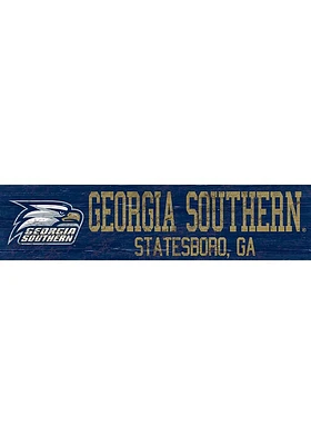 Georgia Southern Eagles 6x24 Sign - Blue