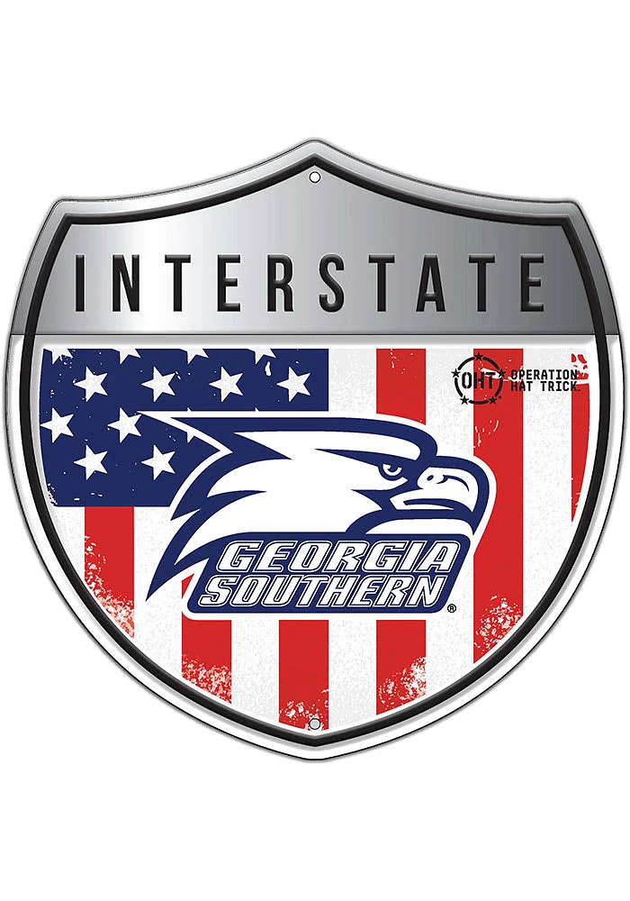 Georgia Southern Eagles 24in Americana Interstate Sign - Blue
