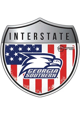 Georgia Southern Eagles 24in Americana Interstate Sign - Blue
