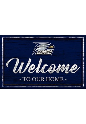 Georgia Southern Eagles Team Welcome 11x19 Sign - Blue