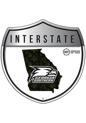 Georgia Southern Eagles 24in OHT Camo Interstate Sign - Blue