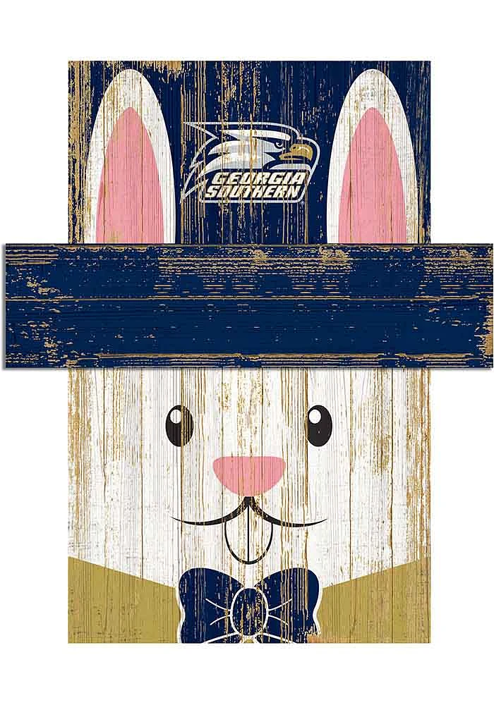 Georgia Southern Eagles Easter Bunny Head Sign - Blue