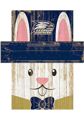 Georgia Southern Eagles Easter Bunny Head Sign - Blue