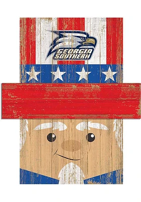 Georgia Southern Eagles Patriotic Head Sign - Blue