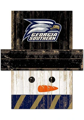 Georgia Southern Eagles Snowman Head Sign - Blue