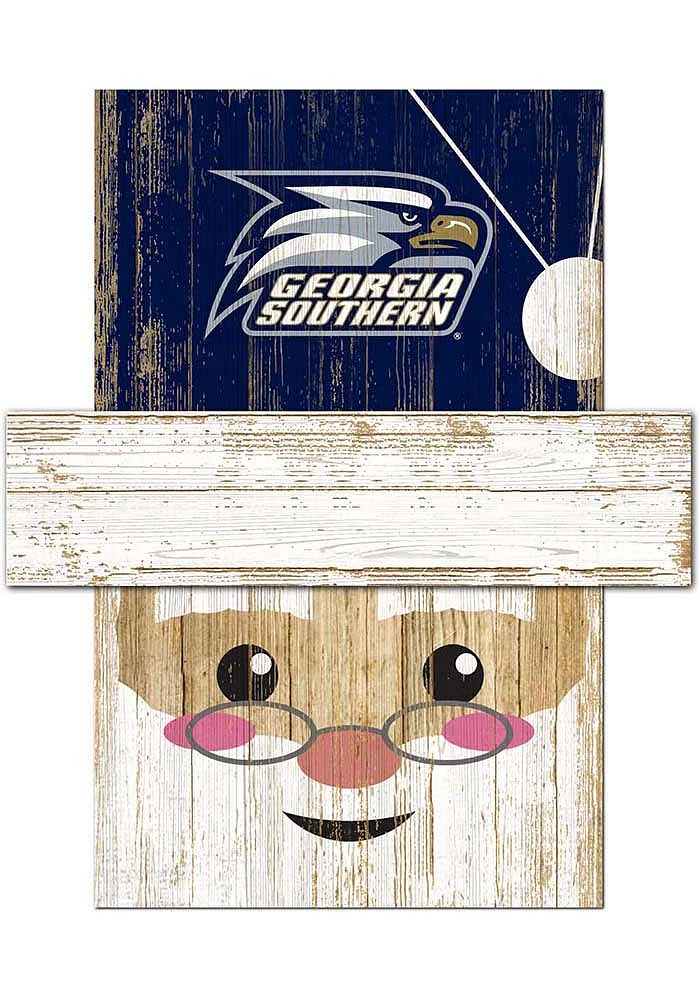 Georgia Southern Eagles Santa Head Sign - Blue