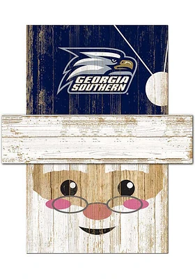 Georgia Southern Eagles Santa Head Sign - Blue