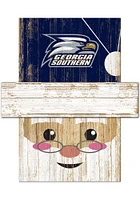 Georgia Southern Eagles Santa Head Sign - Blue