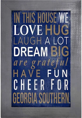 Georgia Southern Eagles In This House Picture Frame - Blue