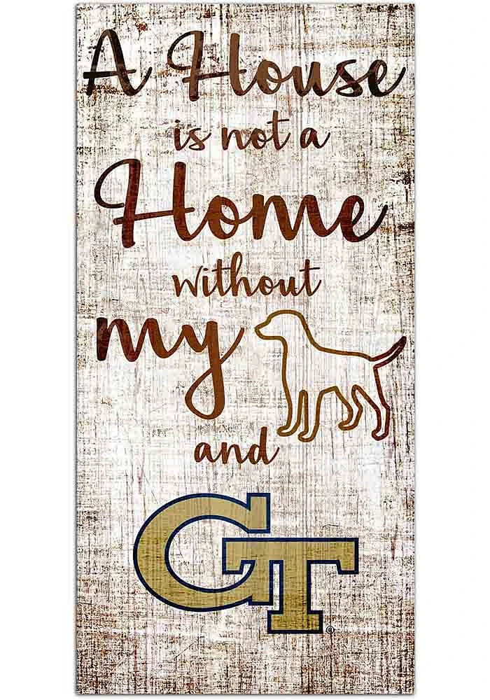 GA Tech Yellow Jackets A House is not a Home Sign - Blue